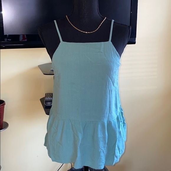 🏝Mossimo Green Tier Ruffle Top - Picture 4 of 8